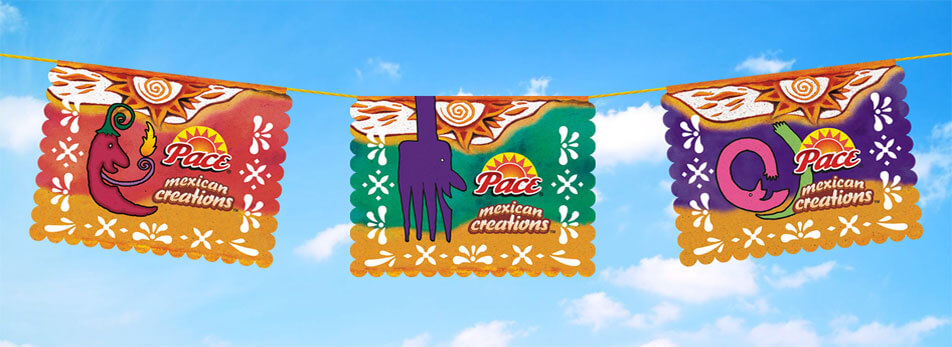 Pace Mexican Creations hanging banners