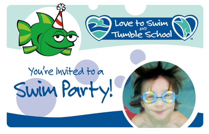 Love to Swim Party Card