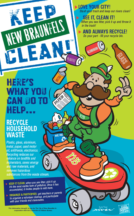 Keep New Braunfels Clean Recycle Poster