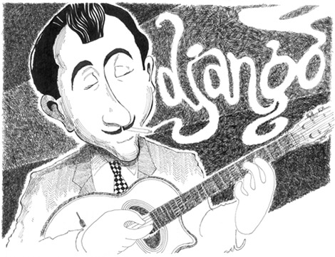 Django Reinhardt Illustration