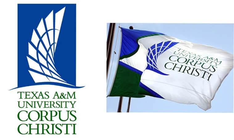 Texas A&M Corpus Christi University Logo and flag